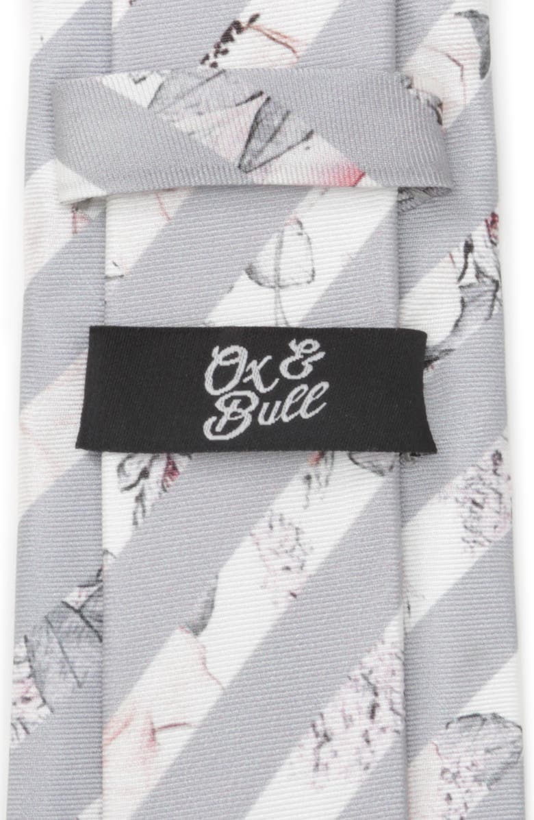 Cufflinks, Inc. Painted Floral Stripe Silk Tie, Alternate, color,