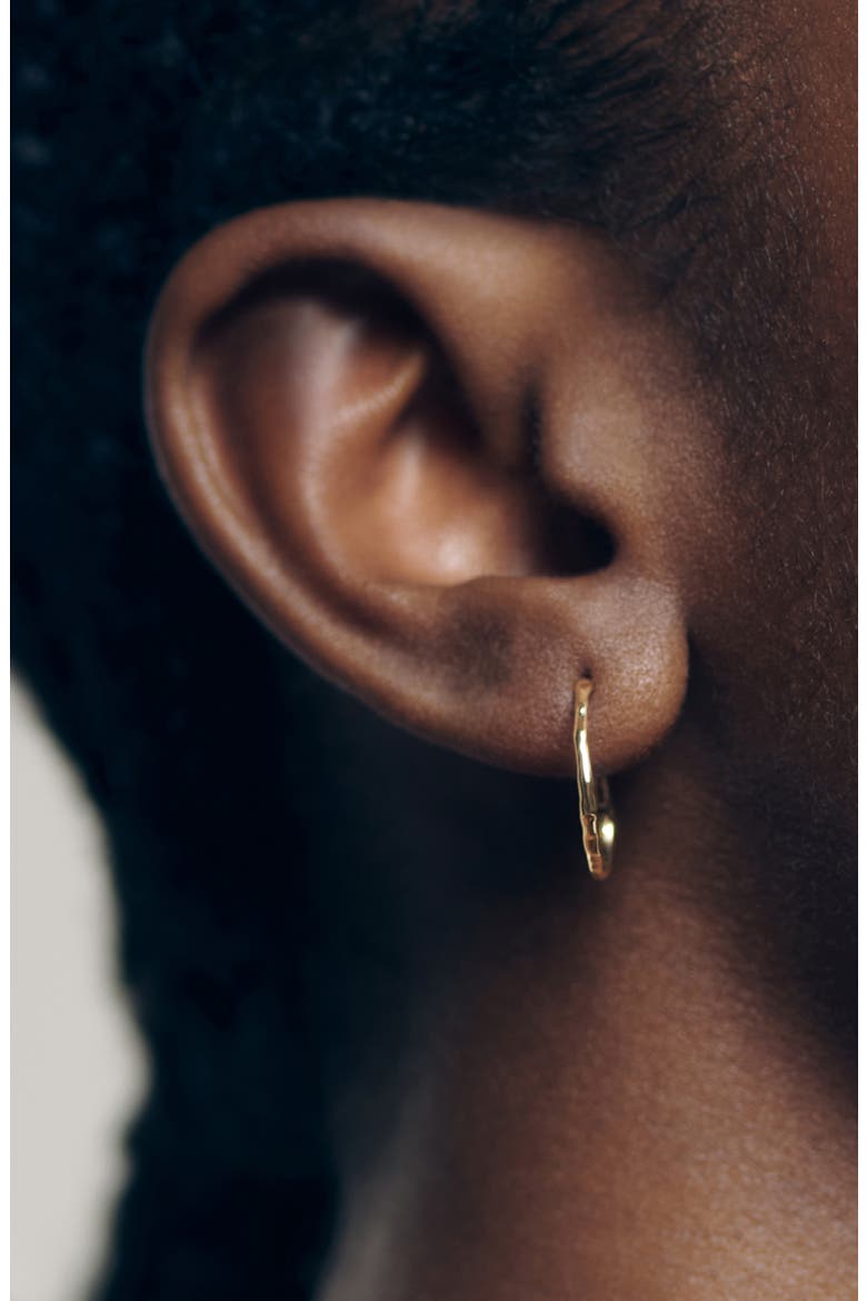 Siren™ Small Hoop Earrings, Alternate, color, YELLOW GOLD