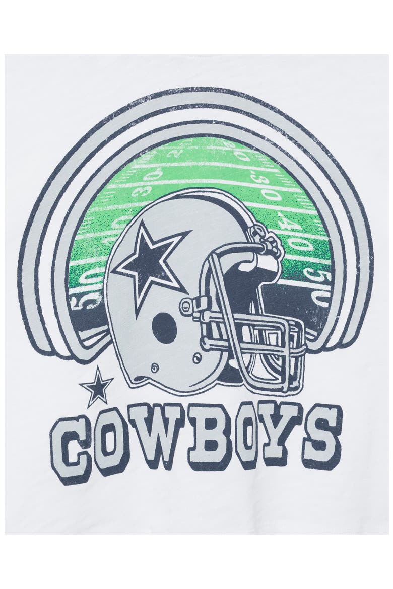 Cowboys Game Time Graphic Crop T-Shirt, Alternate, color, VINTAGE WHITE