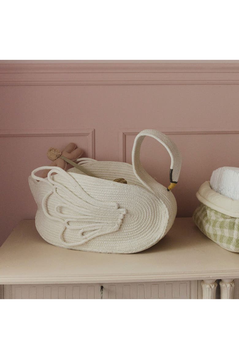 Basket Swan, Alternate, color, Ivory, Natural