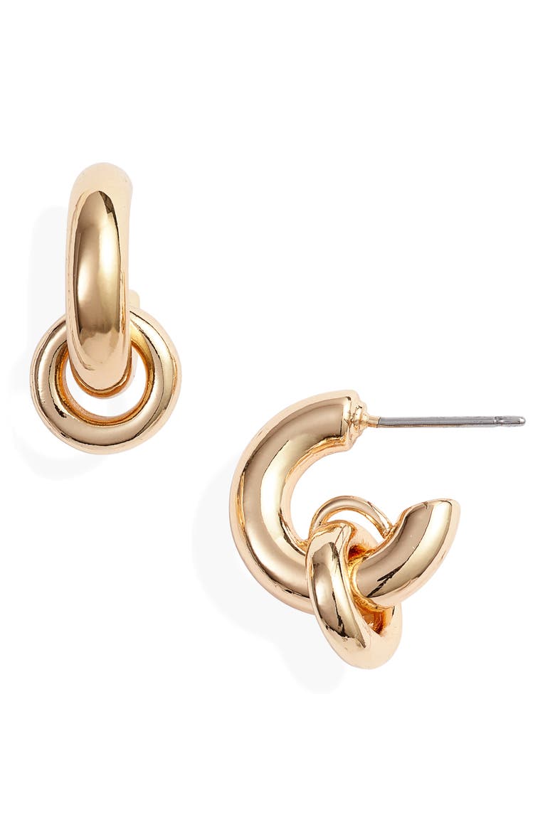 Huggie Hoop Earrings, Main, color, GOLD