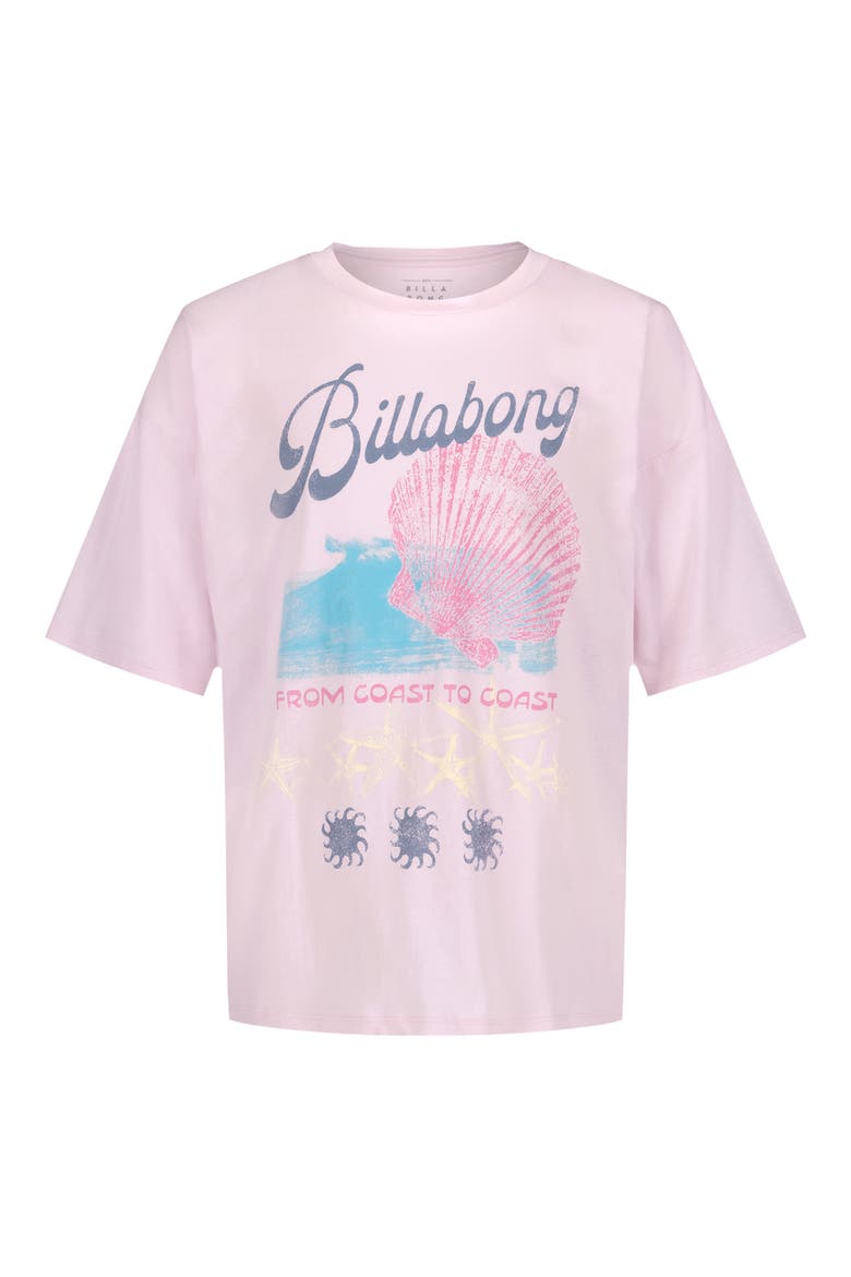 Kids' Coastal Oversize Cotton Graphic T-Shirt, Main, color, LILAC SNOW
