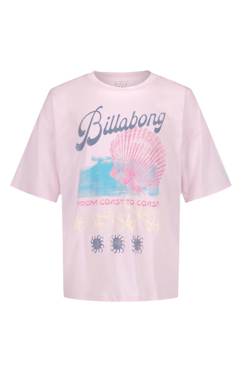 Billabong Kids' Coastal Oversize Cotton Graphic T-Shirt, Main, color, Lilac Snow