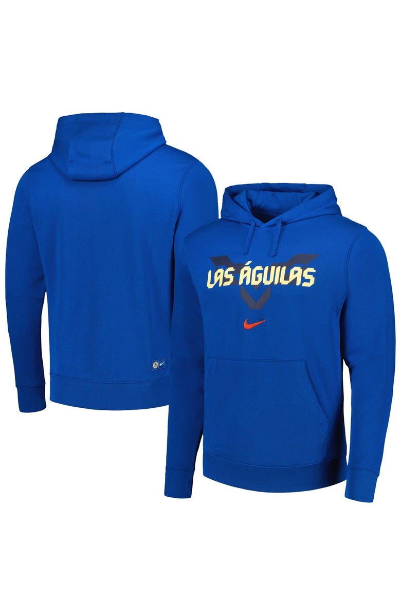 Nike Men's Nike Blue Club America NSW Club Fleece Pullover Hoodie, Main, color, 