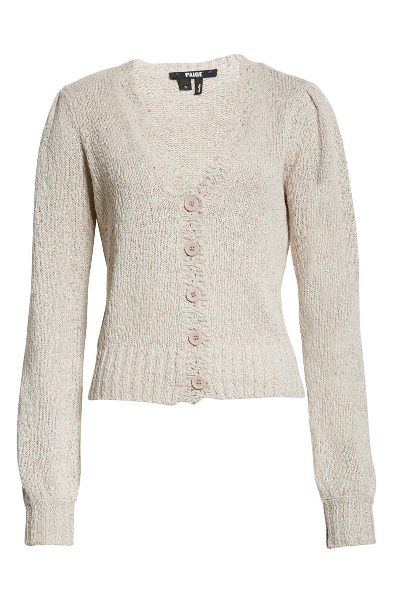 PAIGE Joyce Cotton Blend Slub Cardigan, Alternate, color,