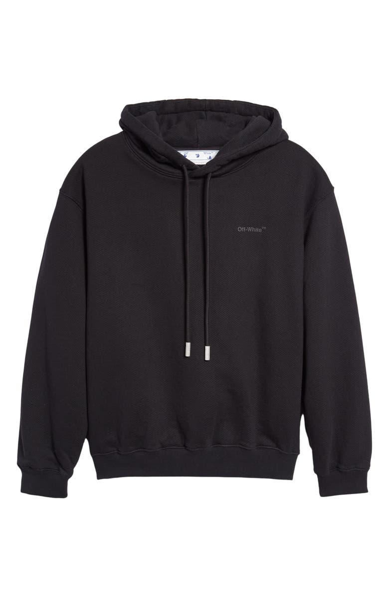 Off-White Regular Fit Diagonal Stripe Graphic Hoodie, Alternate, color,