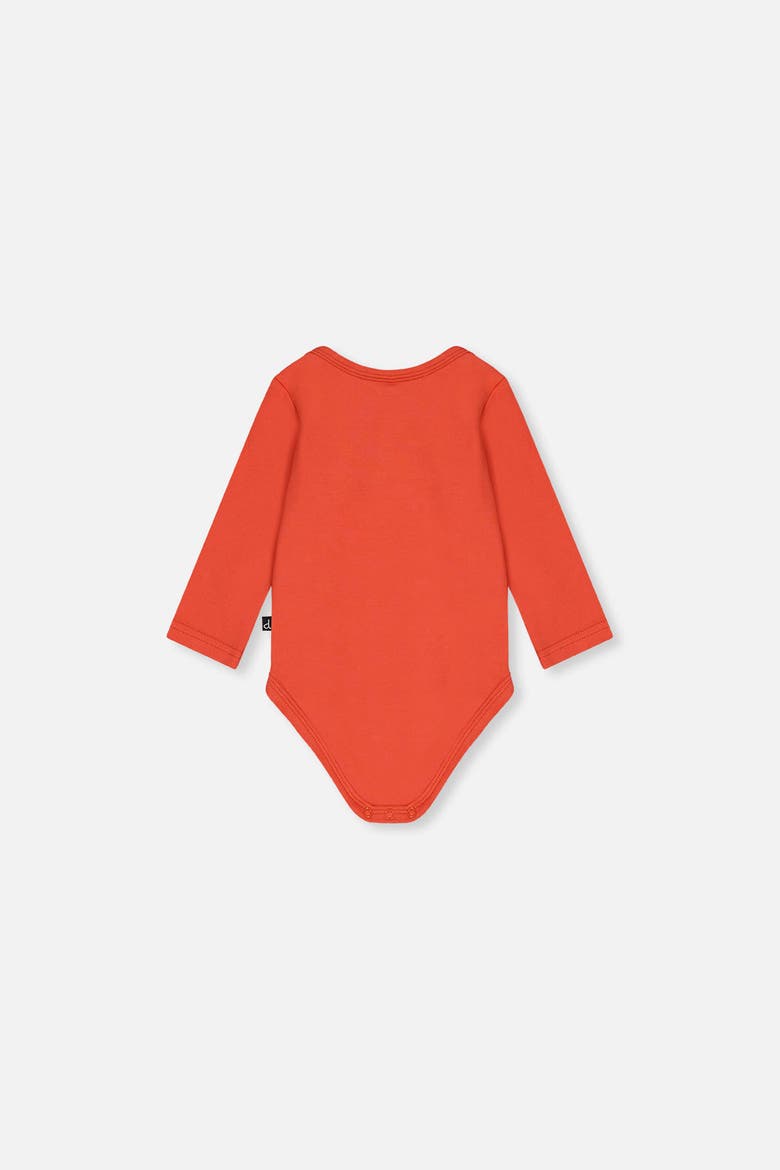 Organic Cotton Plane Detail Envelope Neck Romper, Alternate, color, Coral