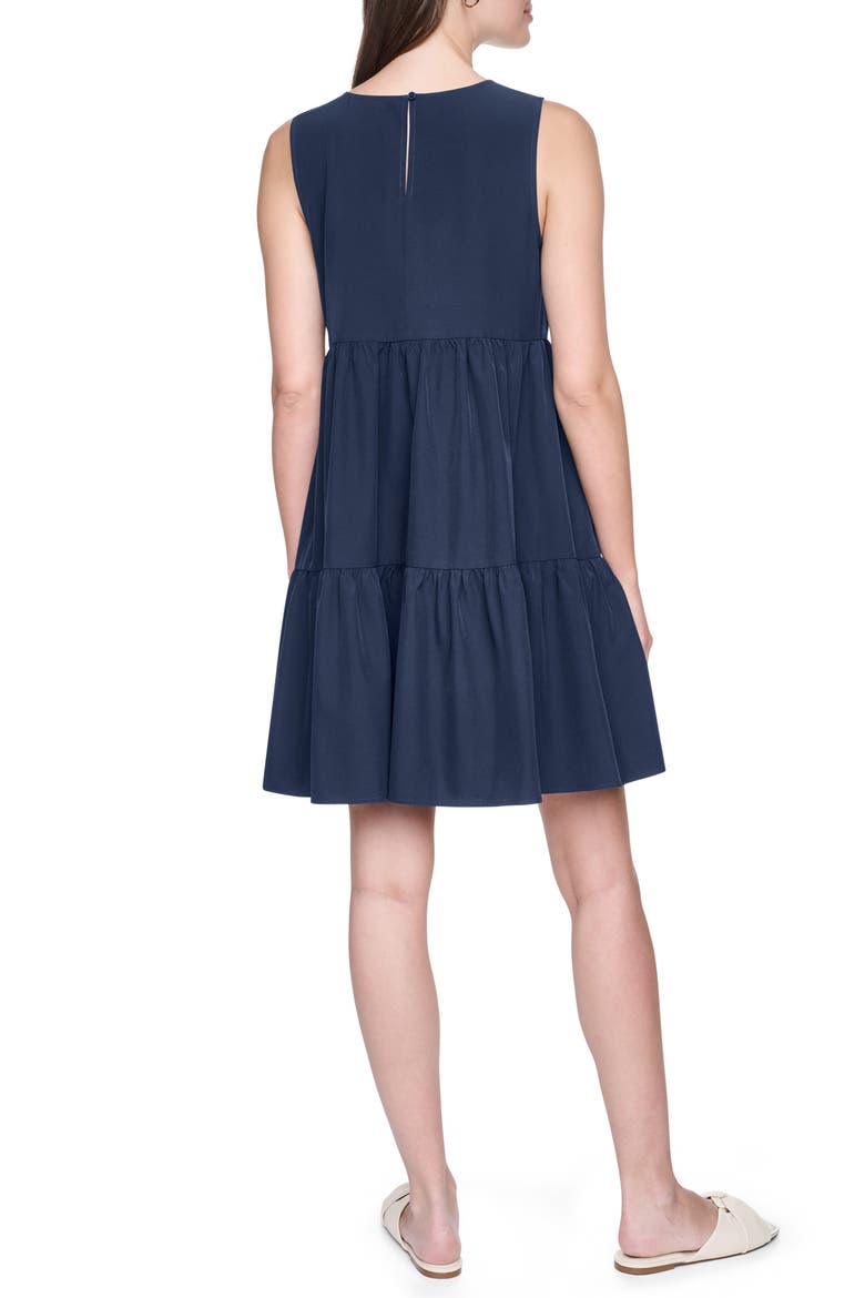 Commuter Sleeveless Swing Minidress, Alternate, color, INDIGO