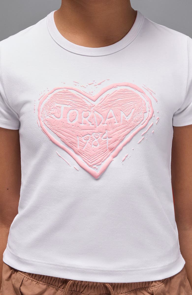 Jordan Kids' Tree Etch Graphic T-Shirt, Alternate, color, White