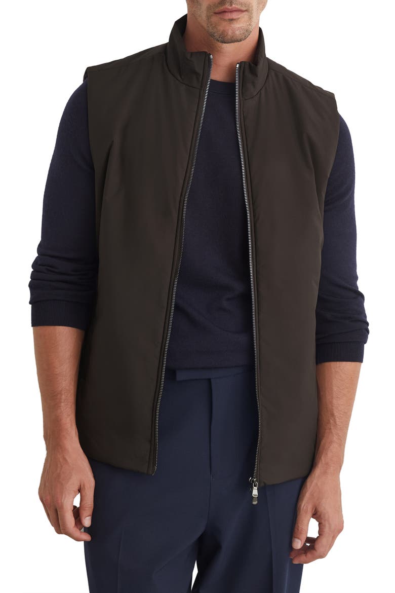 Axel Padded Vest, Main, color, DARK BROWN