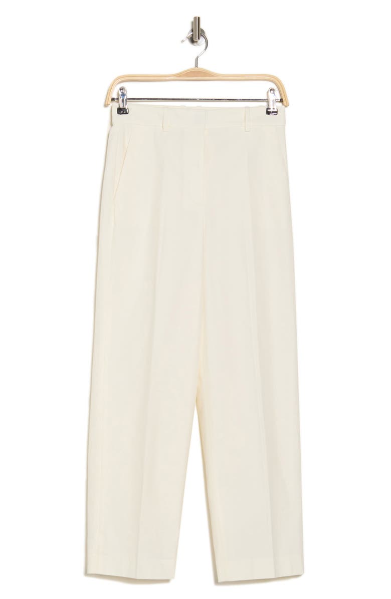 Theory High Waist Straight Leg Pants, Alternate, color, Ivory