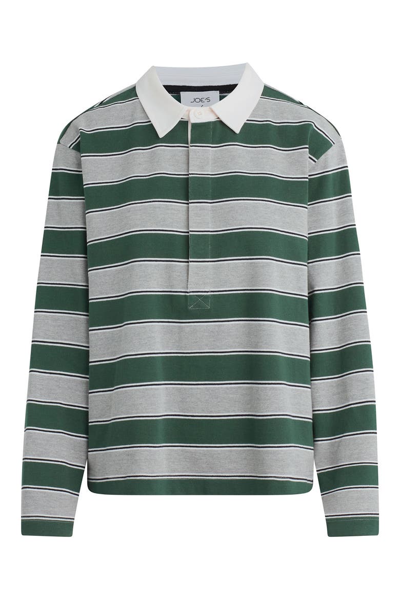 Dylan Oversized Rugby Shirt, Alternate, color, HEATHER GREY/ CILAN
