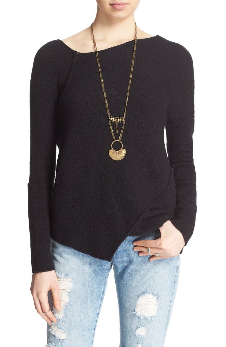 Free People 'Love and Harmony' Asymmetrical Sweater, Main, color, 