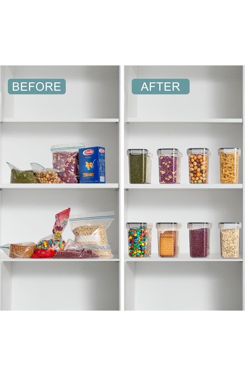 SORBUS 8-Pack Airtight Dry Food Storage Containers, Alternate, color, Clear