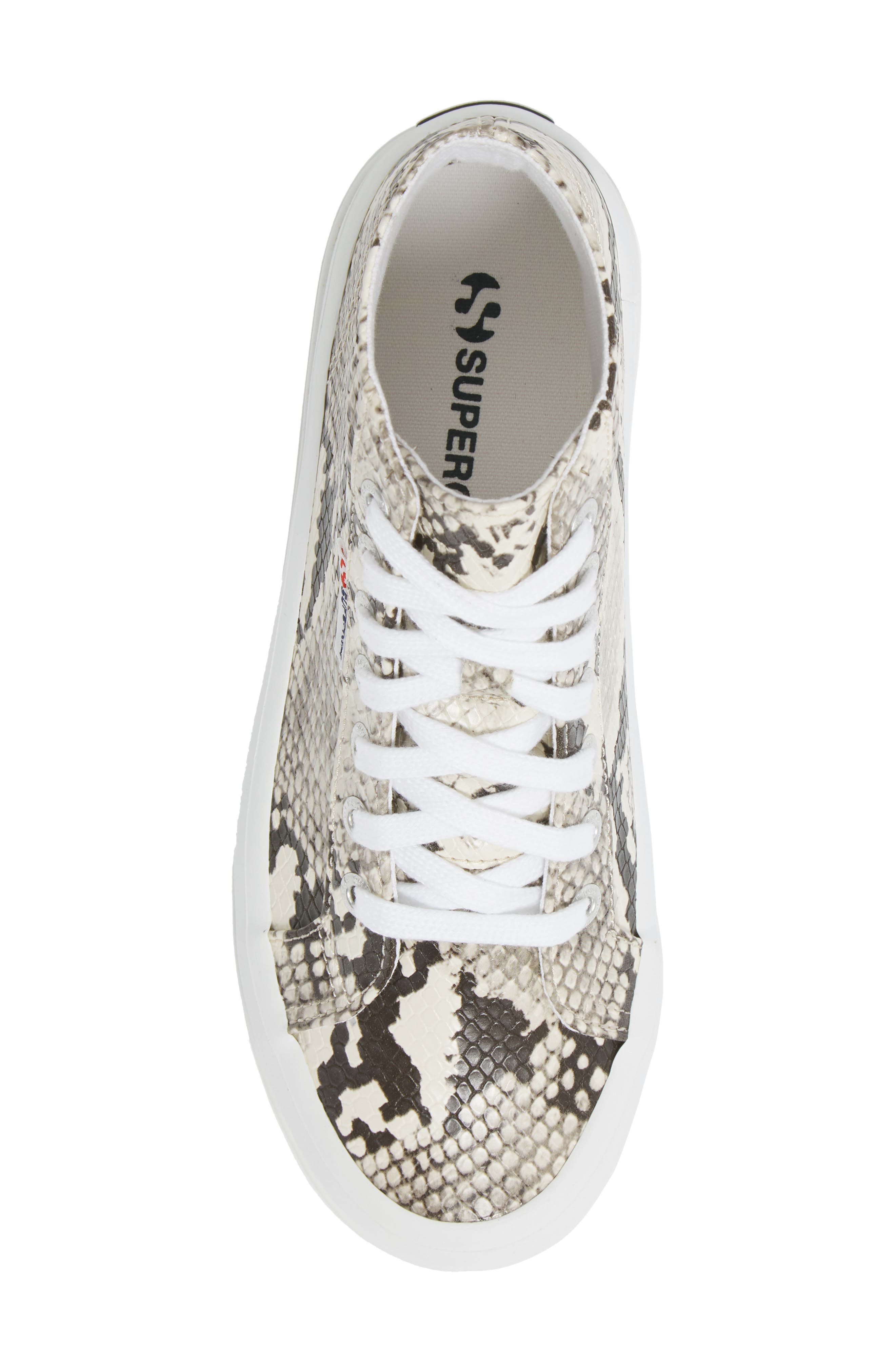Alpina Snake Embossed High Top Platform Sneaker, Alternate, color, TAUPE SNAKE