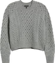 rag & bone Liz Beaded Crewneck Wool Sweater
