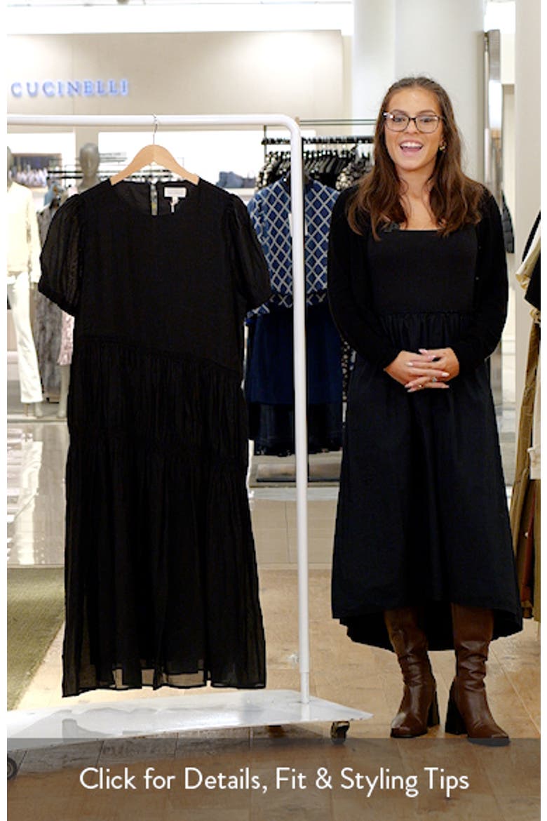 Puff Sleeve Smocked Tiered Midi Dress video