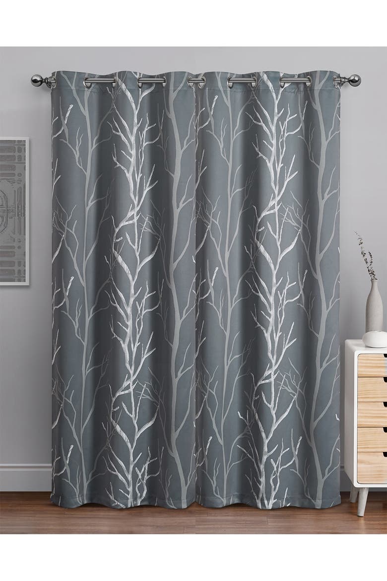 Banch Clean VCNY HOME Kingdom Branch Blackout Curtain Panel - Grey (Women ...