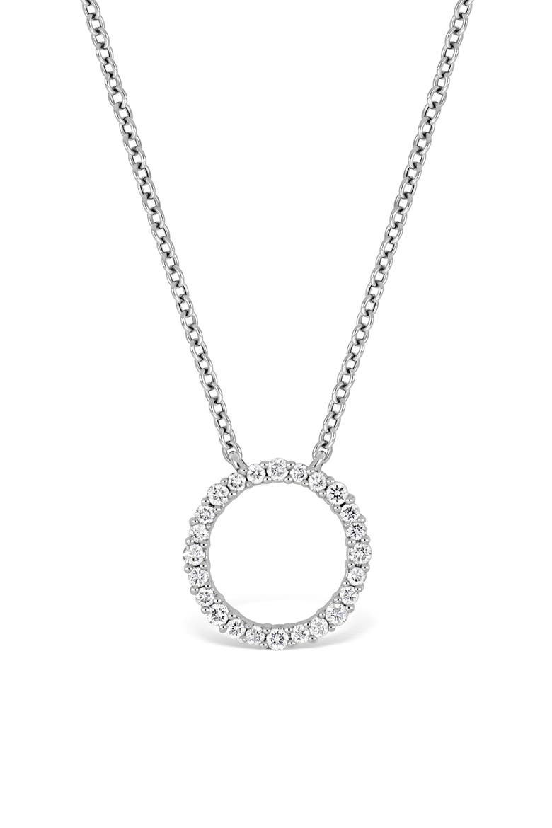 Icons Petite Circle Pendant Necklace (Online Trunk Show), Alternate, color, 18KW