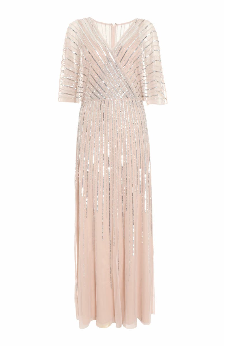 QUIZ Embellished Sequin Evening Dress, Alternate, color,