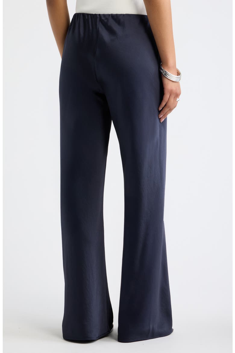 Satin Bias Mid Rise Pants, Alternate, color, NAVY NIGHT