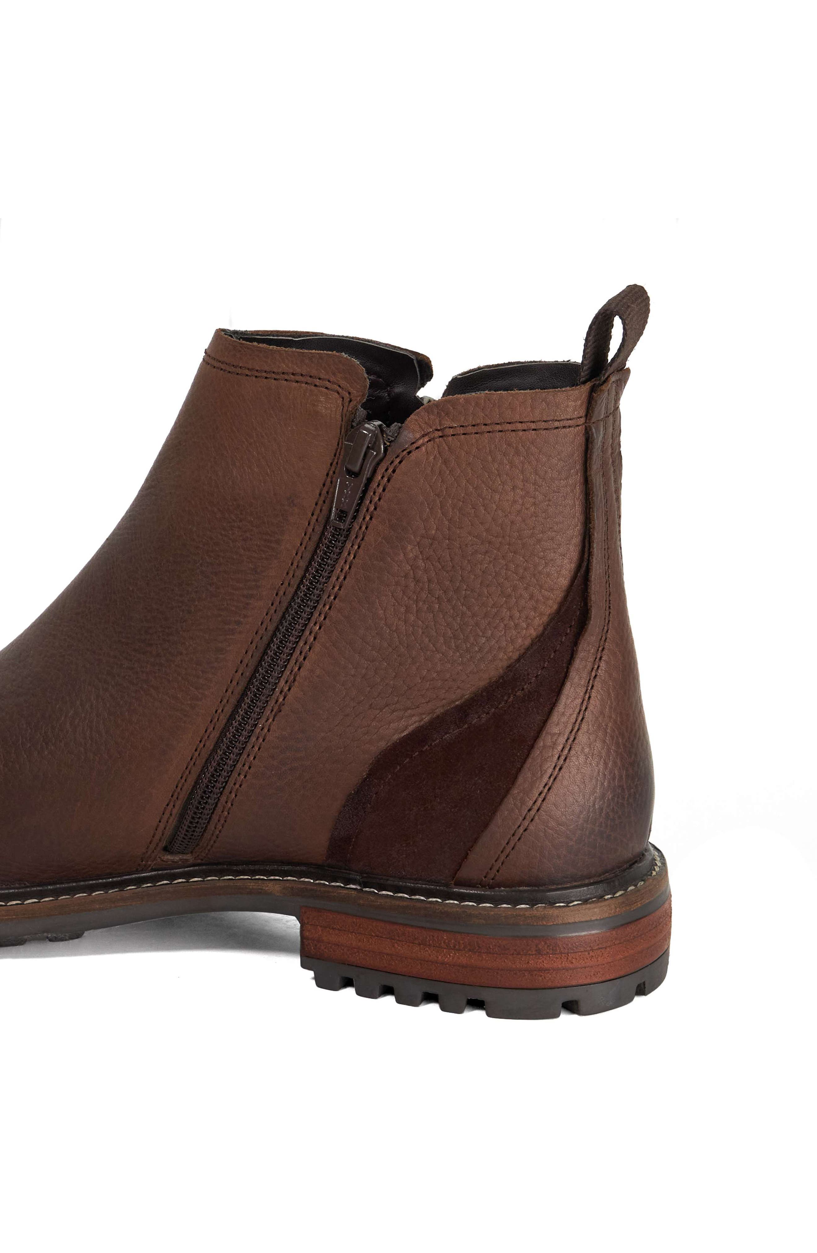 Dune London Cian Side Zip Boot, Alternate, color, Brown