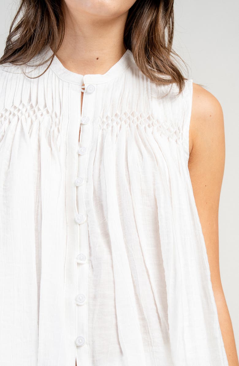 Beivy Pintuck Swing Tank, Alternate, color, White