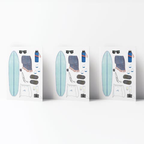 Everyday Greeting Card Pack (3ct) "Surf Weekender Society"