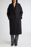 Golden Goose Single Breaste Wool Blend Coccon Coat