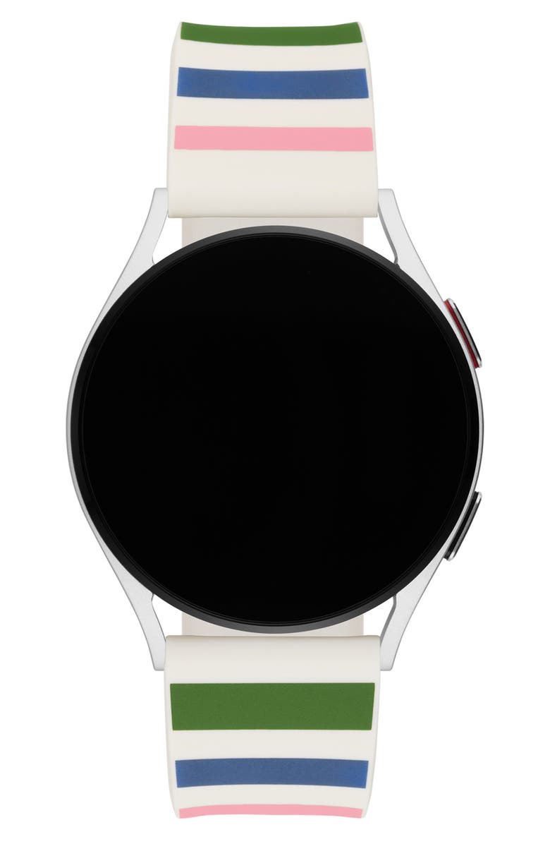 Kate Spade New York Apple Watch<sup>®</sup> or Samsung Galaxy Watch<sup>®</sup> stripe silicone watchband, Alternate, color,