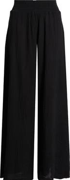 Michael Stars Simba Smocked Waist Wide Leg Pants