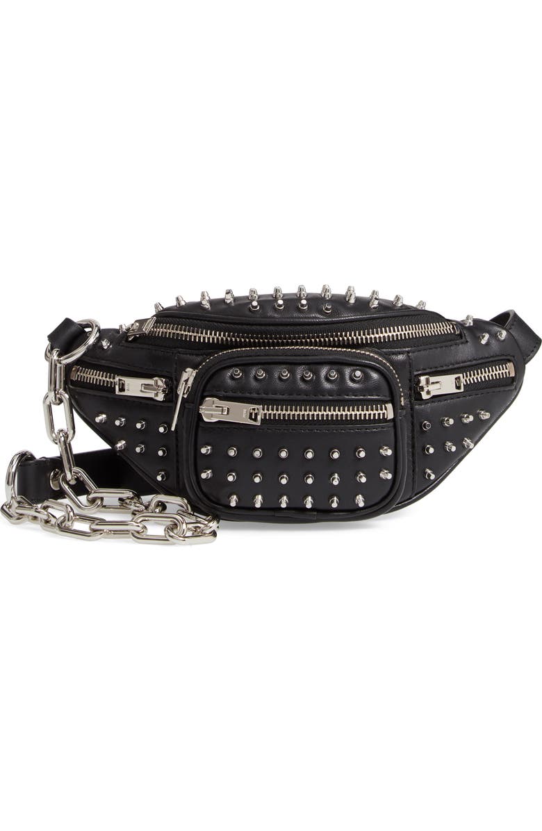 Alexander Wang Attica Studded Lambskin Leather Fanny Pack, Main, color,