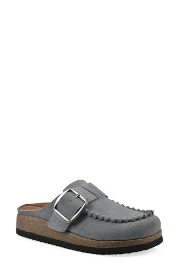 White Mountain Footwear Bayberry Mule In Blue Raspberry Suede