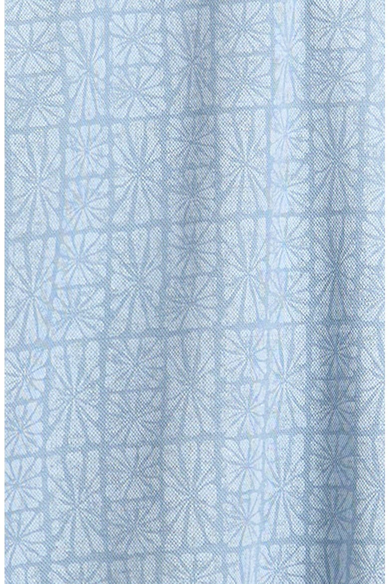 Cabana Print Polo, Alternate, color, ASH BLUE