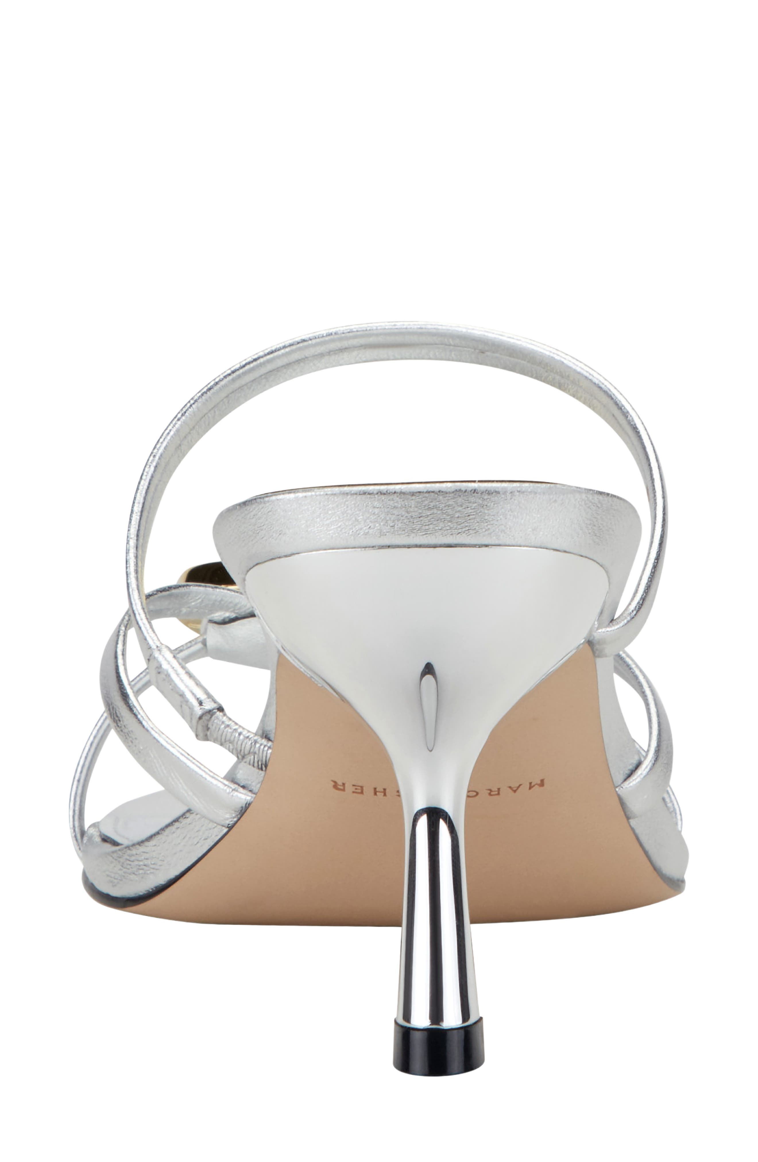 Natesa Strappy Kitten Heel Sandal, Alternate, color, SILVER