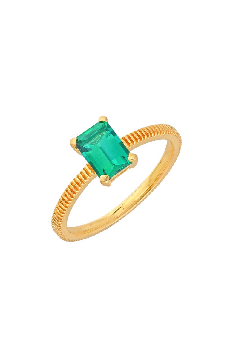YS GEMS Lab-Grown Zambian Emerald Ring, Alternate, color, Green