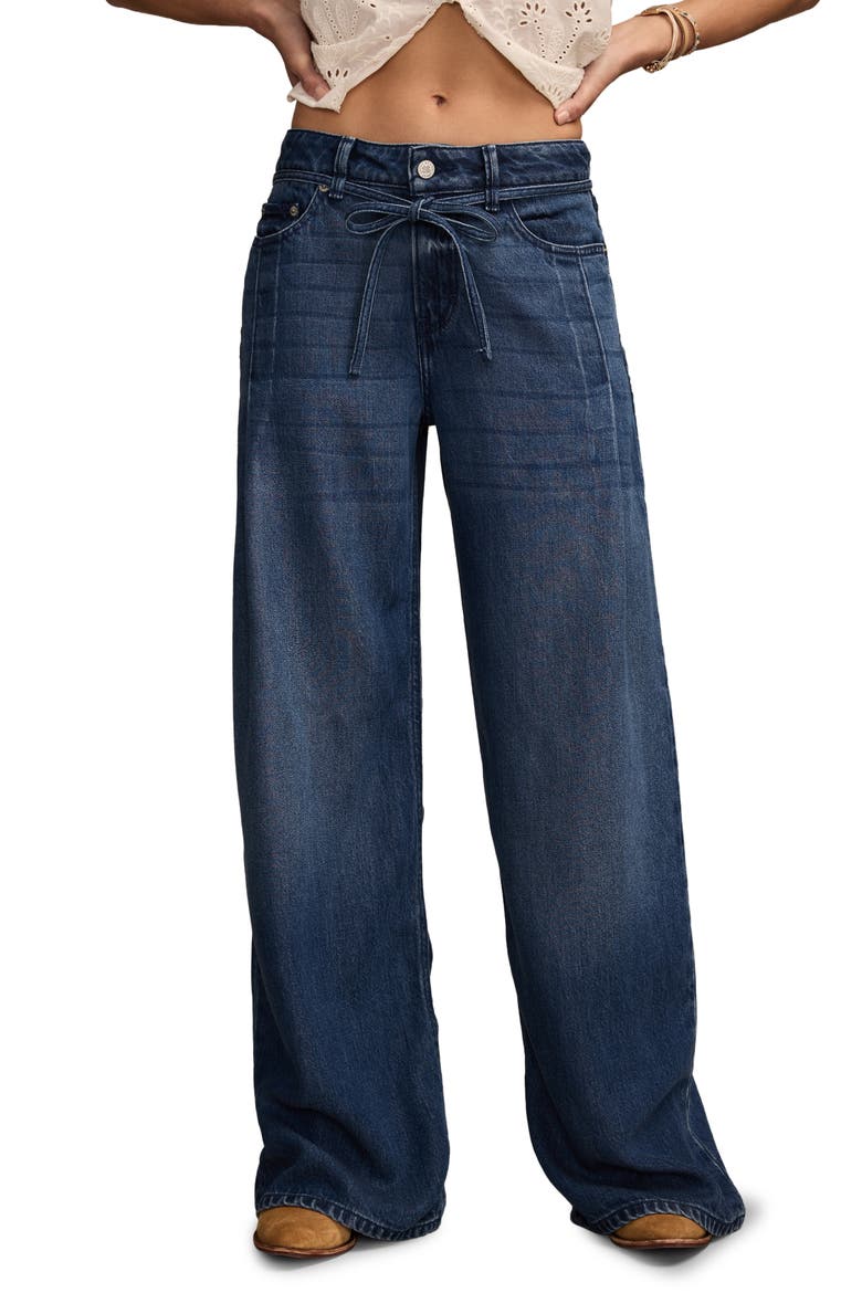 Legend Palazzo Wide Leg Jeans, Main, color, LASSO WASH