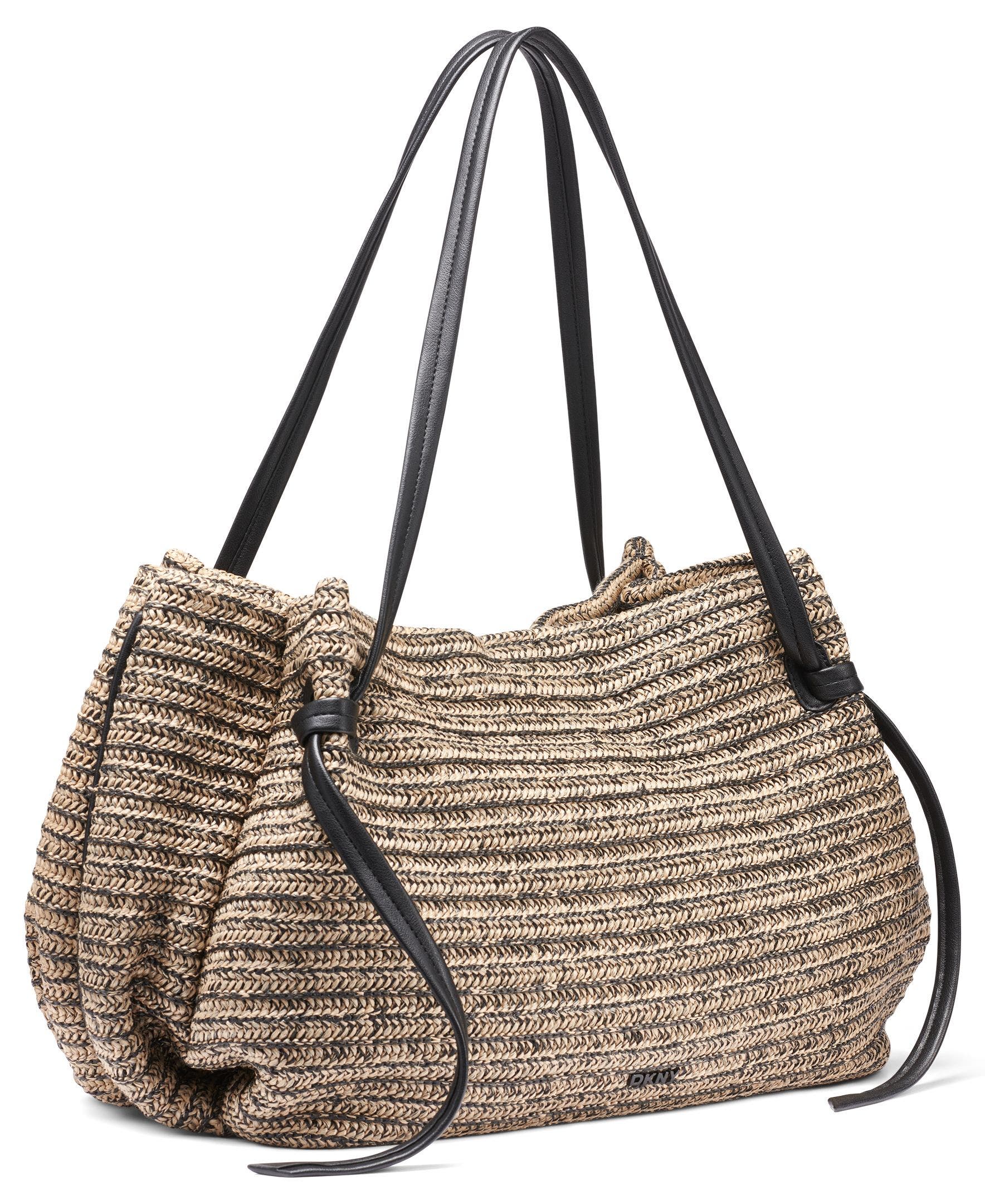 DKNY Aisling Small Tote, Alternate, color, Black/Natural