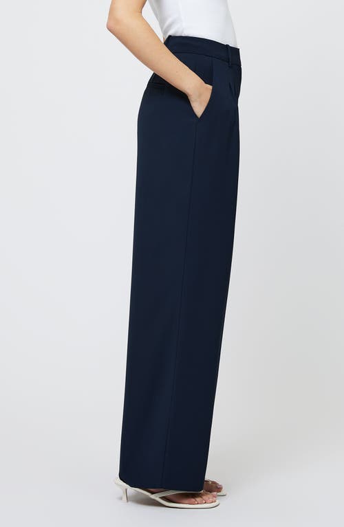 French Connection Harrie Wide Leg Suiting Pants In Marine