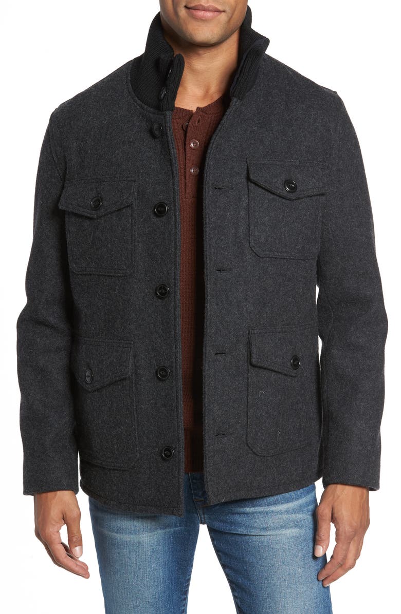Schott NYC Wool Blend Field Jacket, Main, color,