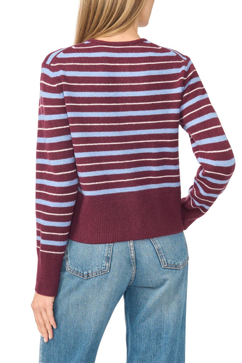 Striped Cardigan, Alternate, color, FIG