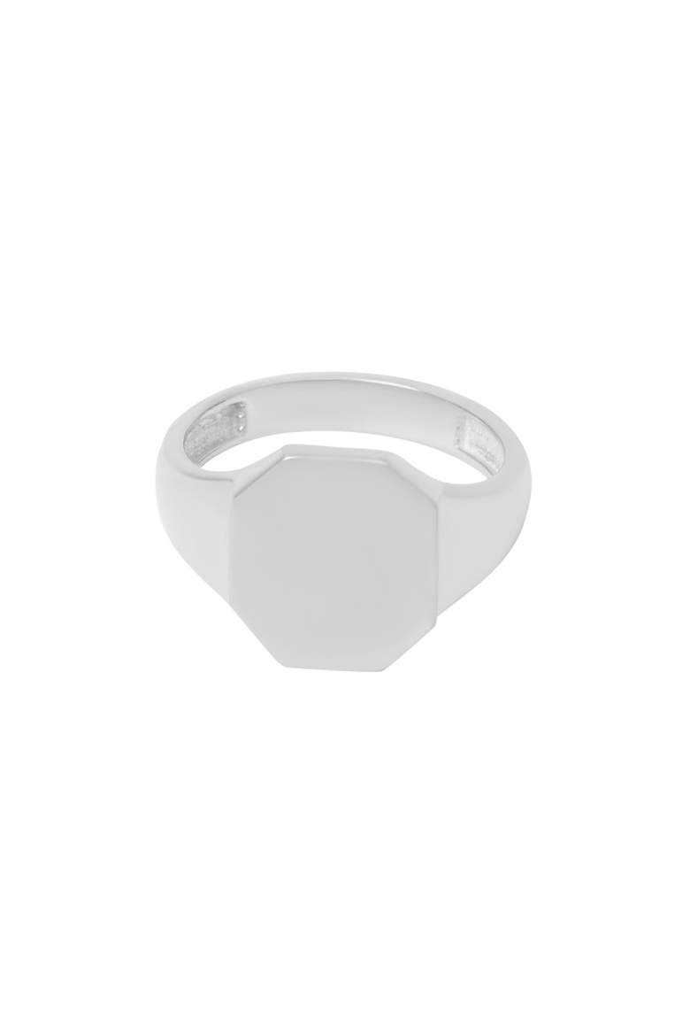 The Mulberry Pinky Signet Ring, Main, color, SILVER