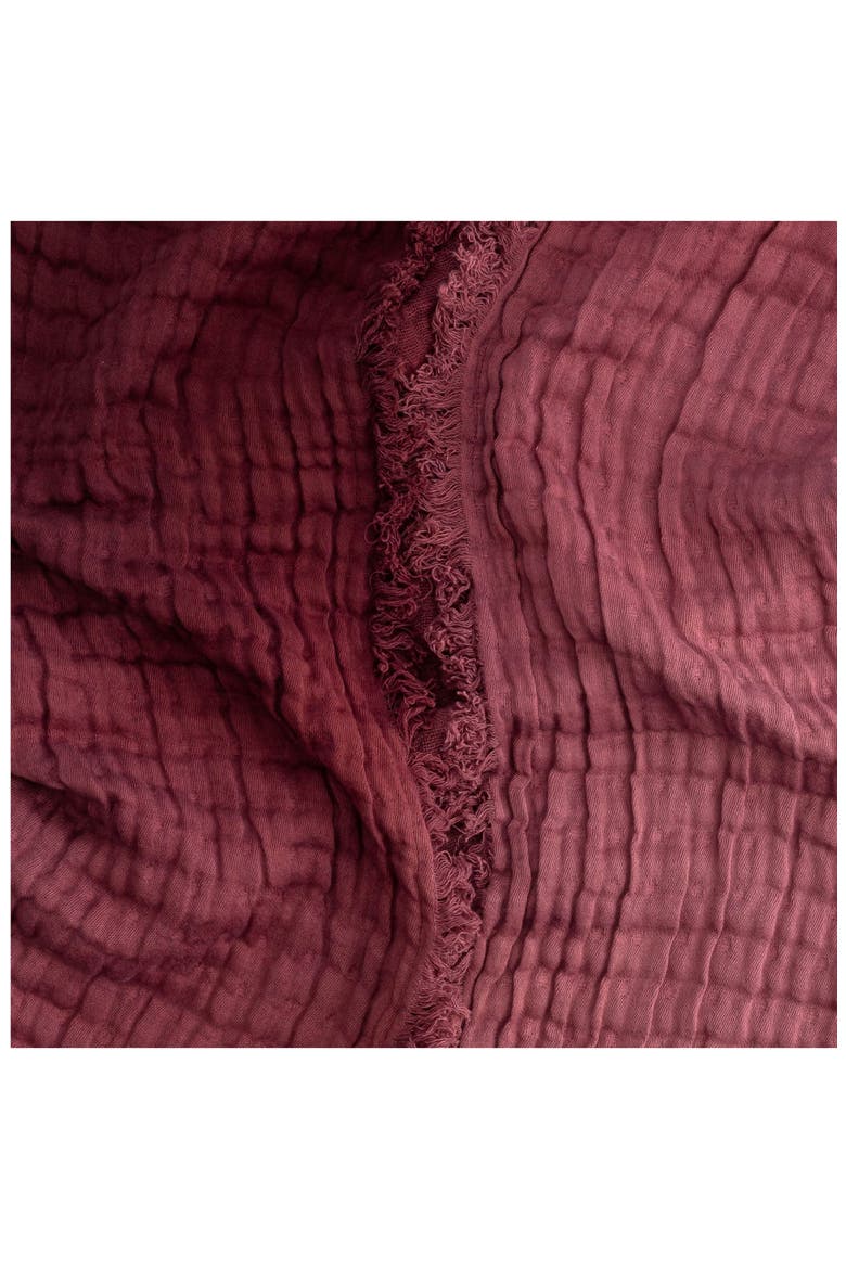 Ombré Cotton Muslin Blanket, Alternate, color, RED