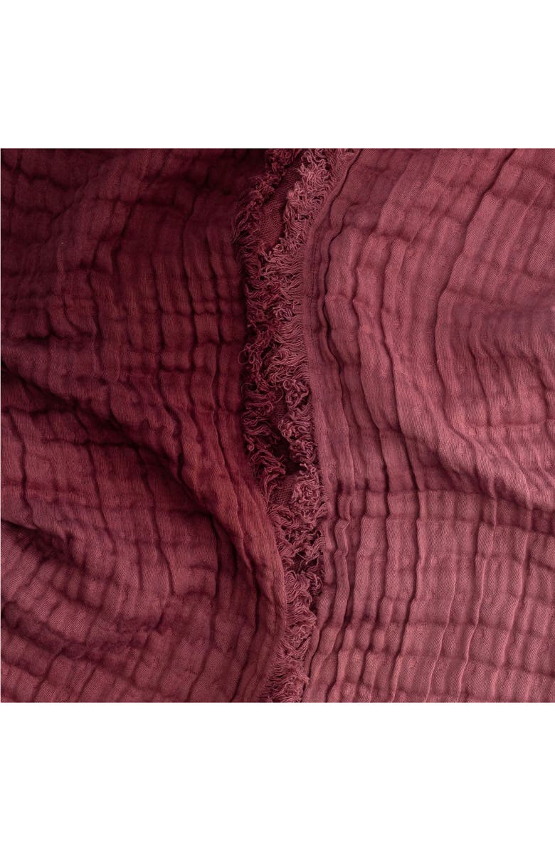 CRANE BABY Ombré Cotton Muslin Blanket, Alternate, color, Red
