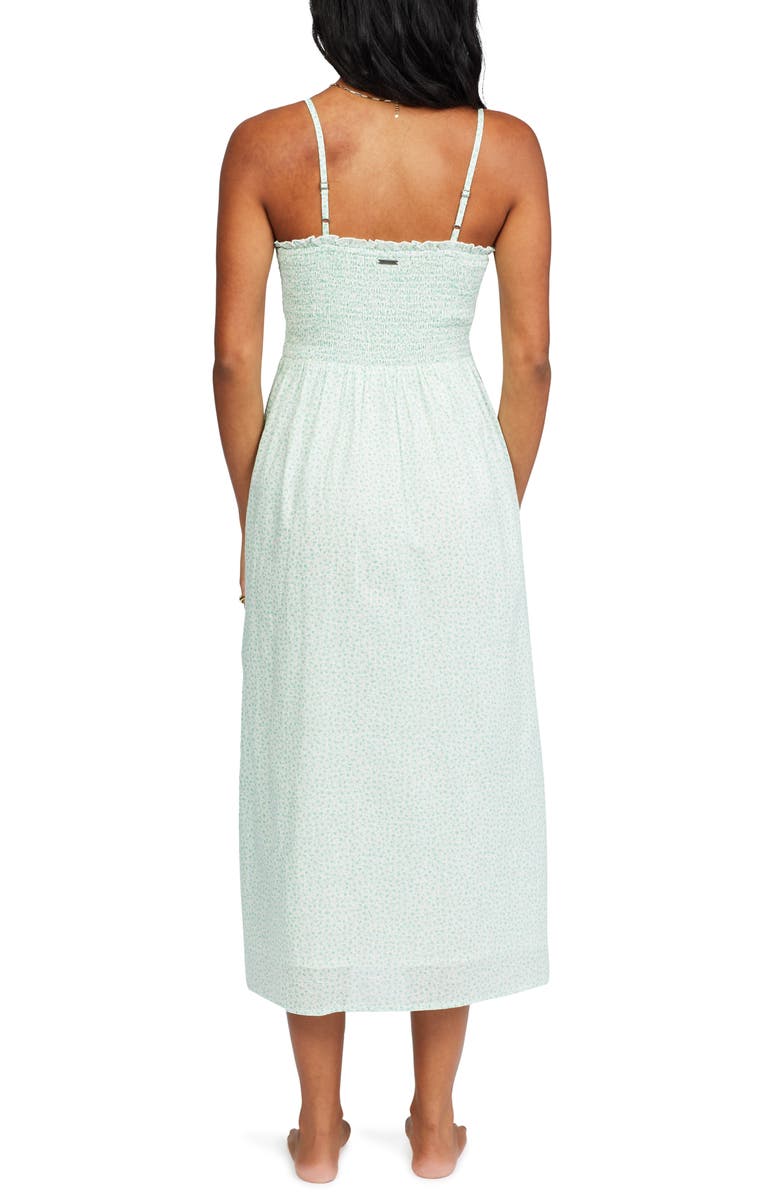 Billabong Baha Smocked Floral Midi Sundress, Alternate, color, 