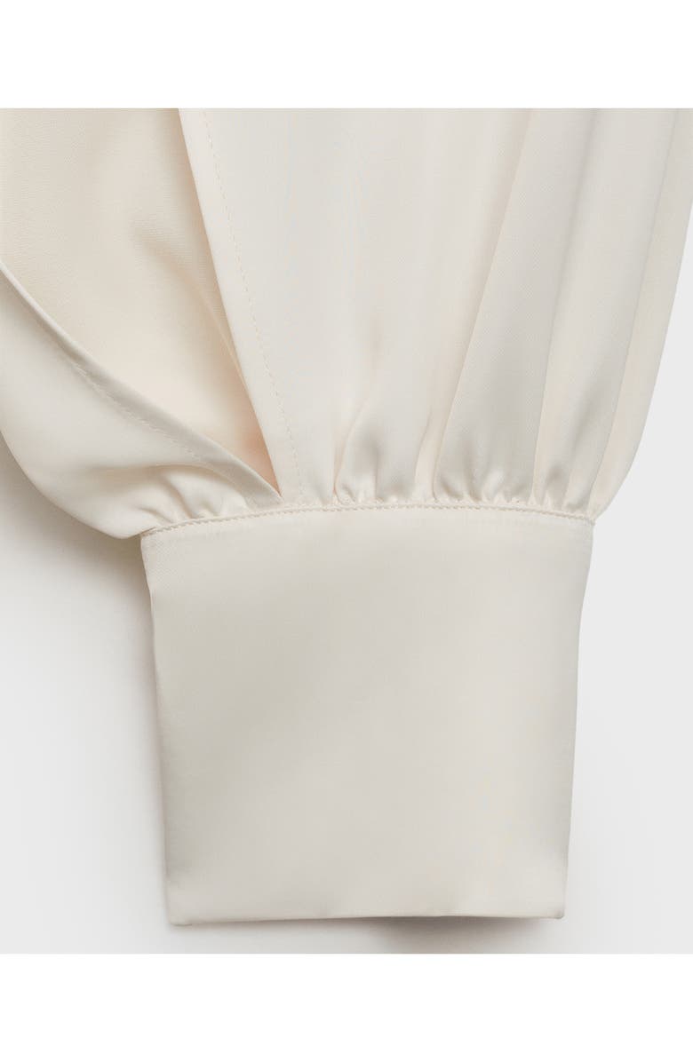 MANGO Split Sleeve A-Line Dress, Alternate, color, Off White