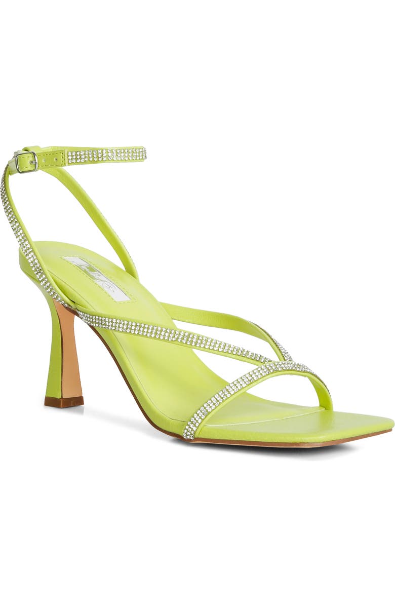 LONDON RAG Crush It Diamante Mid Heel Sandal, Main, color, Lime