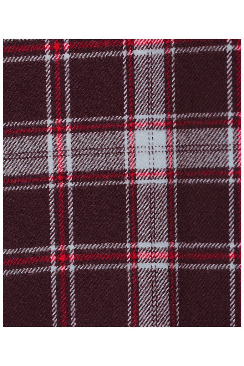 Long Sleeve Classic Fit Flagship Flannel Shirt, Alternate, color, Burgundy/Ivory/Dress Tartan