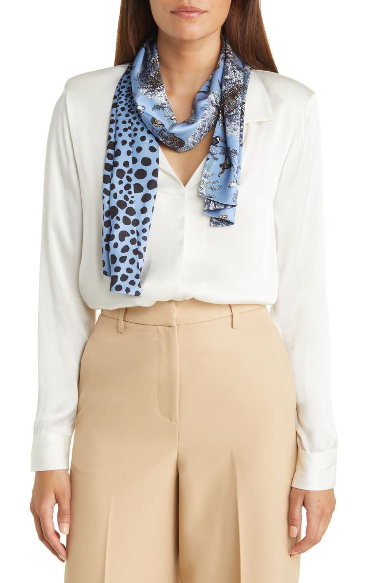 Tasha Floral Skinny Scarf, Main, color, 