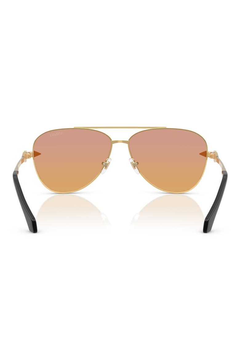 61mm Pilot Sunglasses, Alternate, color, 1002EL61 GOLD
